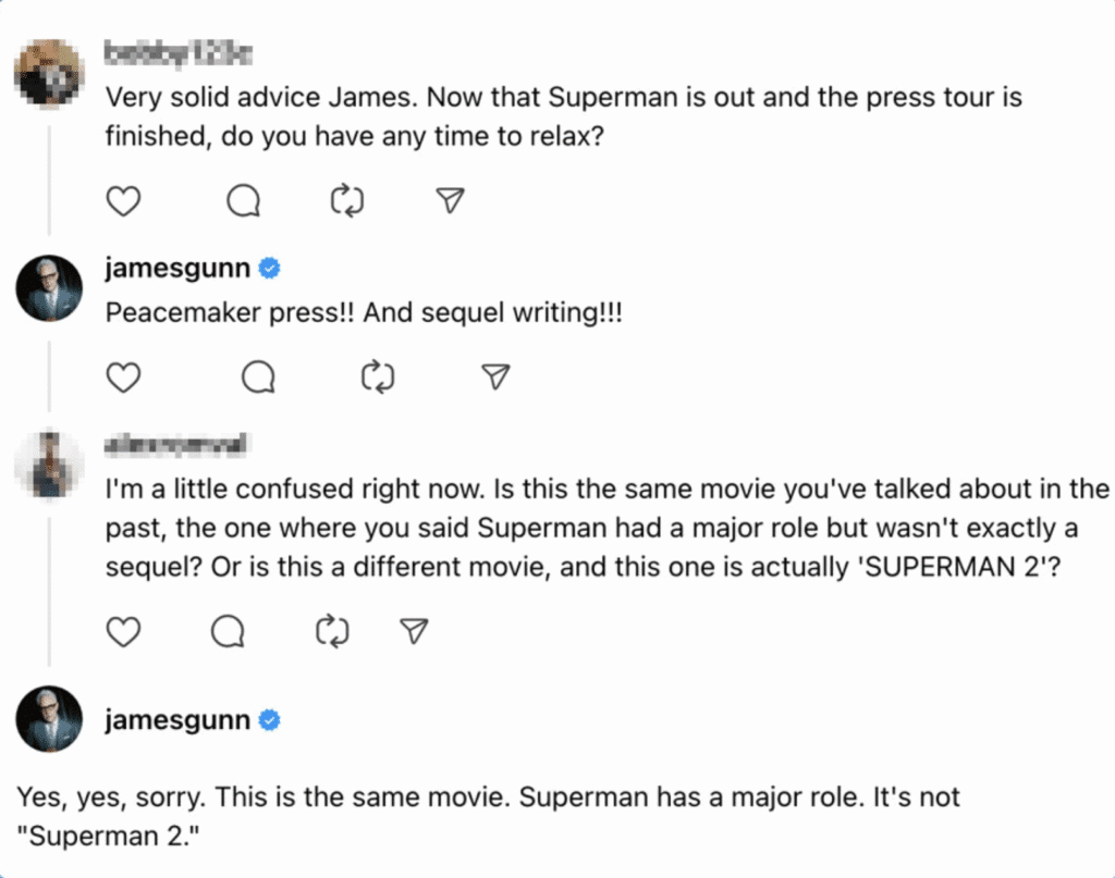 James Gunn Threads Chat